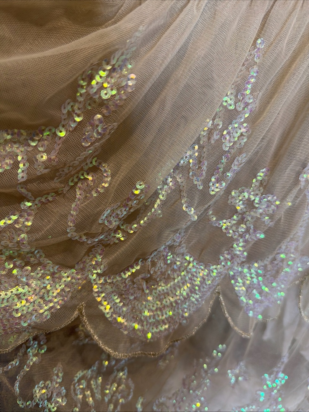 Free People Ciara Shimmer Ethereal Beaded Embellished Midi Skirt XS - Picture 3 of 7